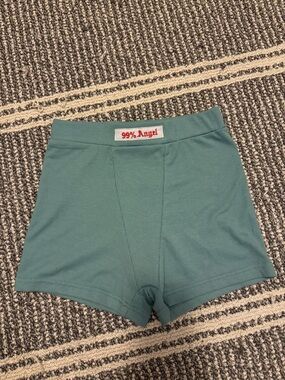 99% Angel Women's Teal Ribbed Shorts